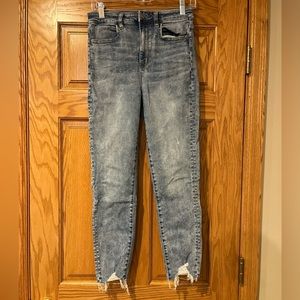 AE Acid Wash Jegging Crop